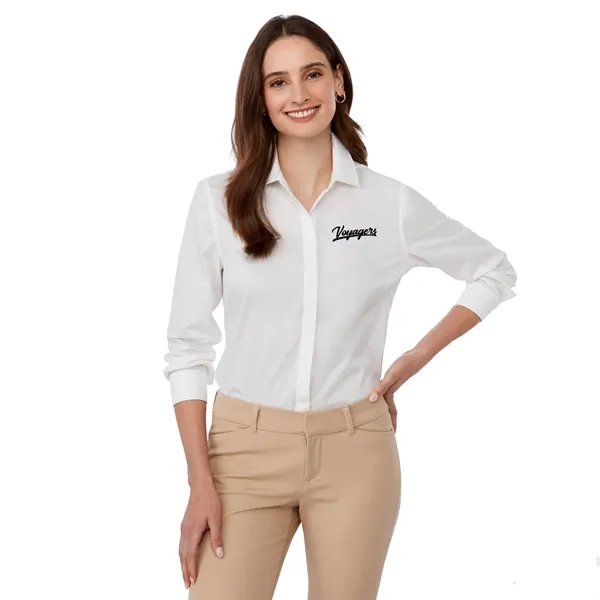 White (125) color option for Untuc Kit Tracey Long Sleeve Shirt   Women's