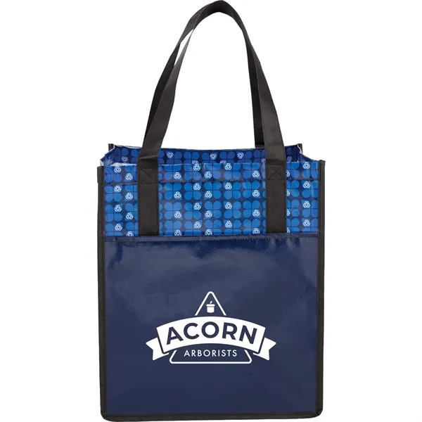 Navy (Ny) color option for Big Grocery Laminated Non Woven Tote