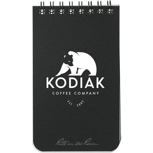 Black (Bk) color option for 3' X 5' Rite In The Rain Top Spiral Notebook