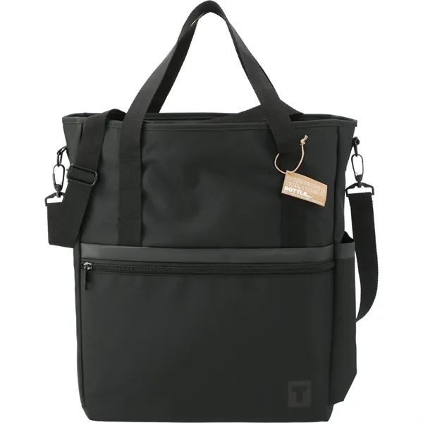 Black (Bk) color option for Tranzip Recycled Computer Tote