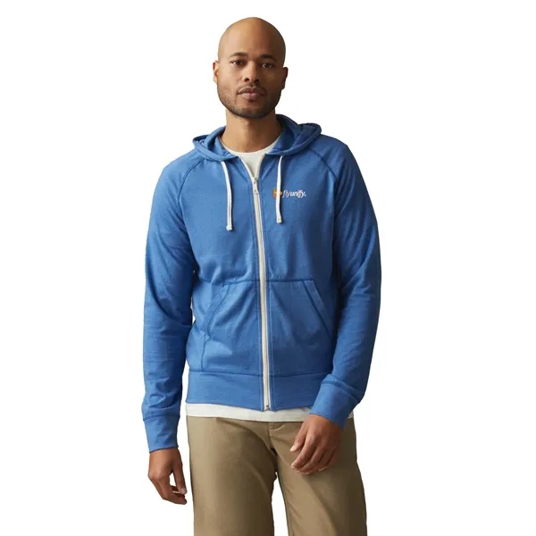 Essential Blue Heather (873) color option for American Giant Lightweight Full Zip   Men's