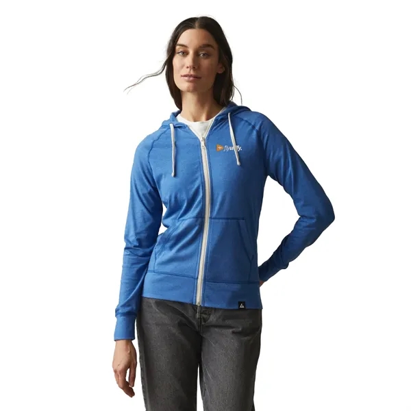 Essential Blue Heather (873) color option for American Giant Lightweight Full Zip   Women's