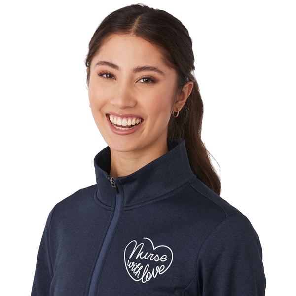 Vintage Navy Heather (573) color option for Merritt Eco Knit Full Zip   Women's