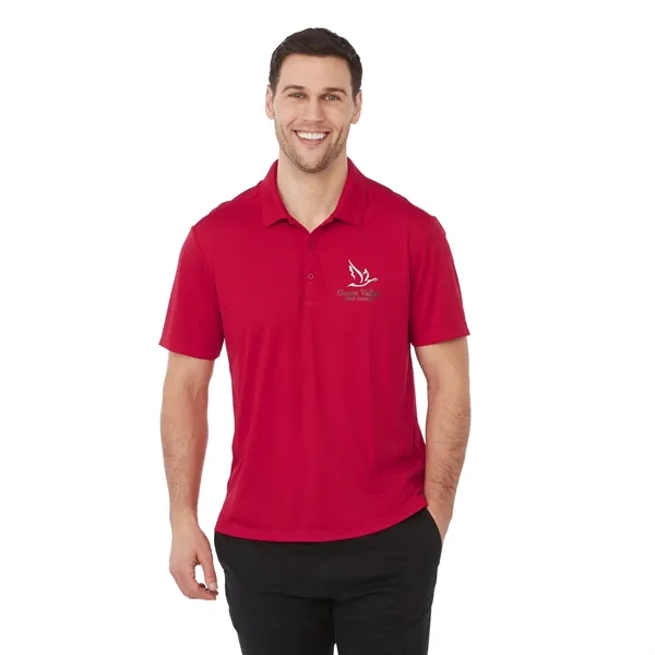Team Red (358) color option for Evans Eco Short Sleeve Polo   Men's