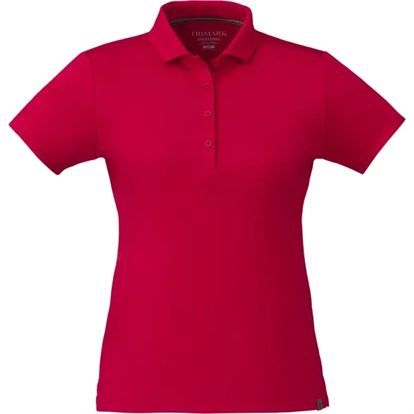 Team Red (358) color option for Evans Eco Short Sleeve Polo   Women's