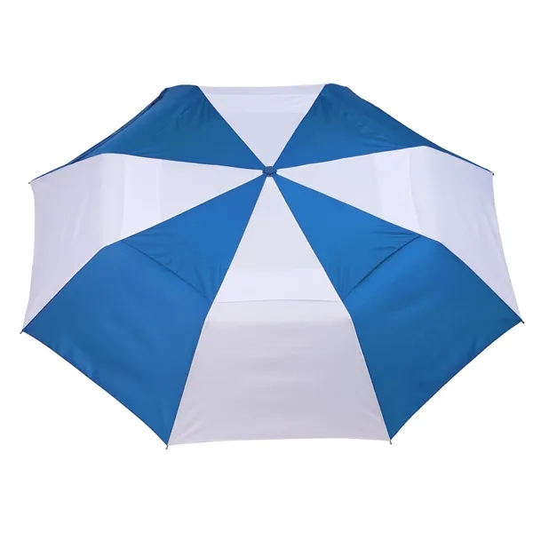 Royal/White color option for 46" Recycled Auto Open Umbrella