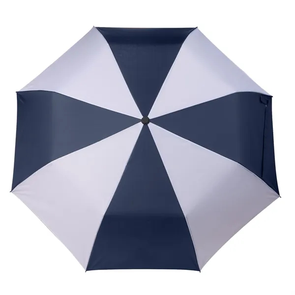 Navy/White color option for 42" Recycled Folding Auto Open Umbrella
