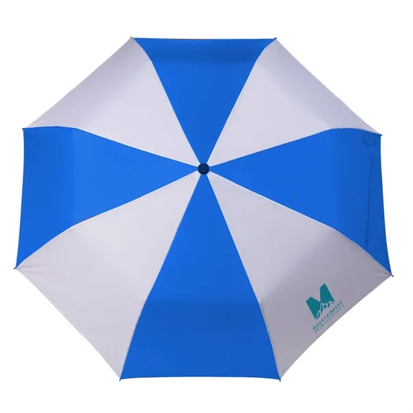 Royal/White color option for 42" Recycled Folding Auto Open Umbrella