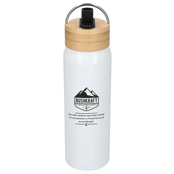 White (Wh) color option for Billy 26oz Aluminum Bottle W/ Fsc® Bamboo Lid
