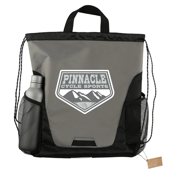 Gray (Gy) color option for Rainier Recycled Drawstring Bag