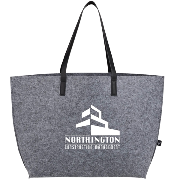 Charcoal (Ca) color option for The Goods™ Recycled Felt Shoulder Tote