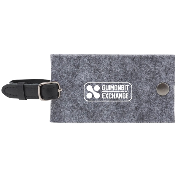 Charcoal (Ca) color option for The Goods™ Recycled Felt Luggage Tag