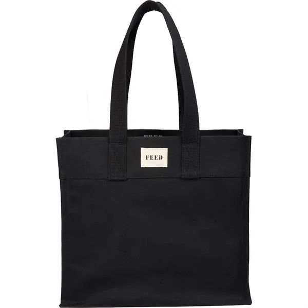 Black (Bk) color option for Feed Organic Cotton Market Tote