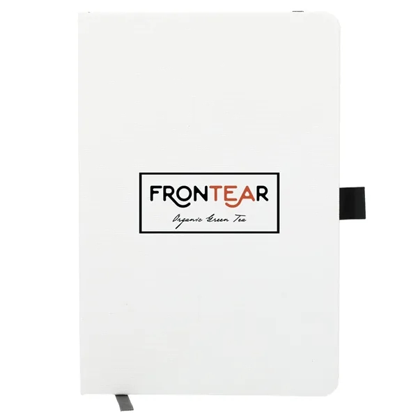 Black (Bk) color option for Fsc® Recycled 5.5 X 8.5 Bamboo Fiber Bound Noteboo
