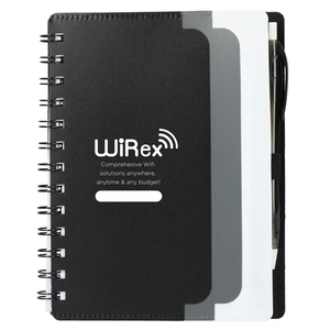 Photo of 5" X 7" Recycled Dual Pocket Spiral Notebook W Pen