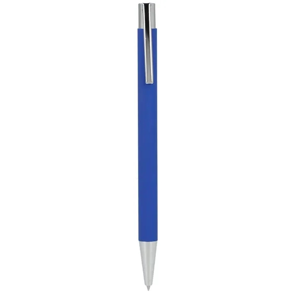 Blue (Bl) color option for Maxi Recycled Aluminum Soft Touch Gel Pen