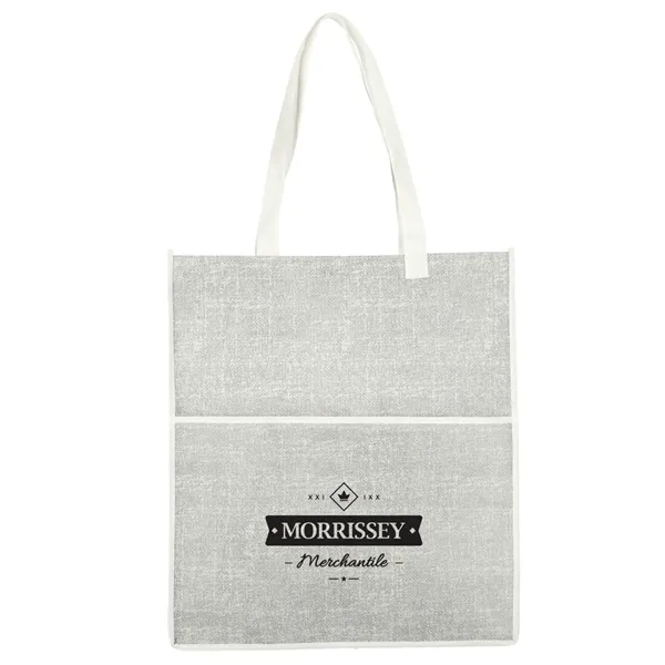 Black (Bk) color option for Apollo Recycled Non Woven Convention Tote