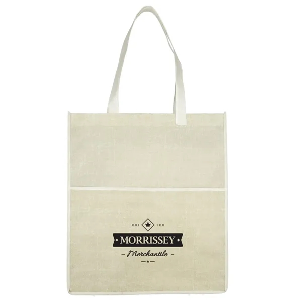 Natural (Nt) color option for Apollo Recycled Non Woven Convention Tote