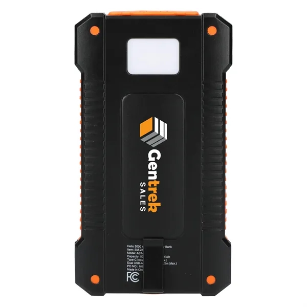 Black (Bk) color option for Helio 5000 M Ah Solar Power Bank