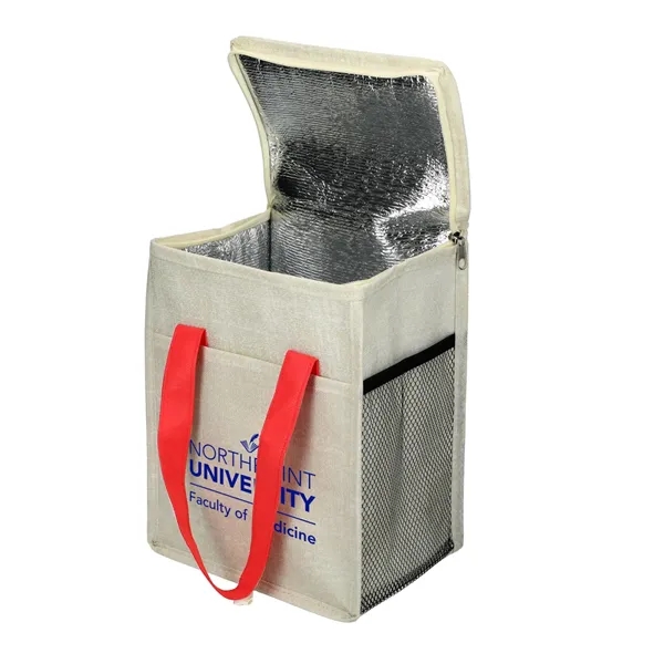Red (Rd) color option for Ares Recycled Non Woven 12 Can Cooler