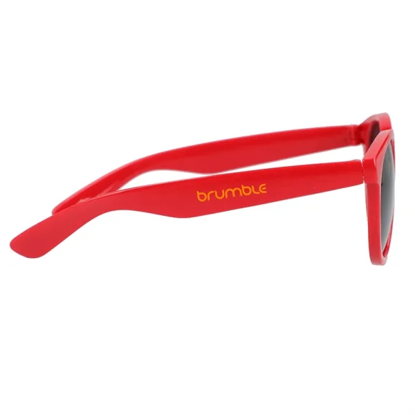 Red (Rd) color option for Rhodri Recycled Round Sunglasses
