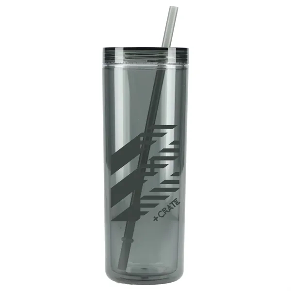 Black (Bk) color option for Chroma Recycled Acrylic Straw Tumbler 16oz