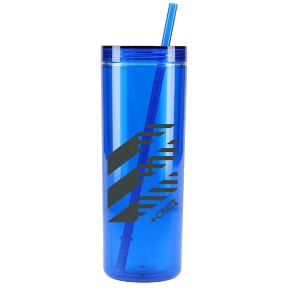 Blue (Bl) color option for Chroma Recycled Acrylic Straw Tumbler 16oz