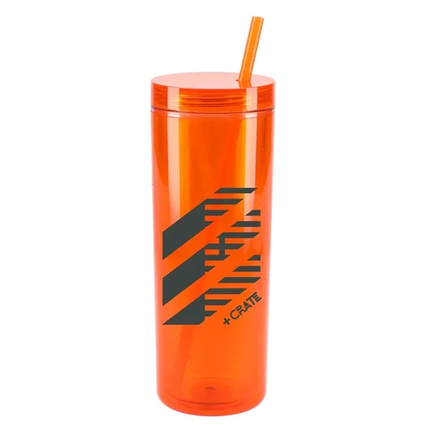 Orange (Or) color option for Chroma Recycled Acrylic Straw Tumbler 16oz