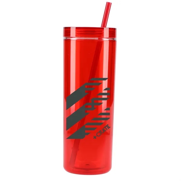 Red (Rd) color option for Chroma Recycled Acrylic Straw Tumbler 16oz