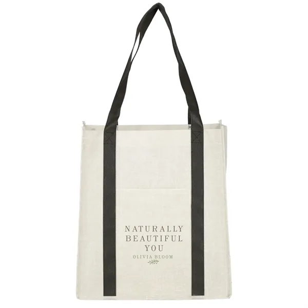 Black (Bk) color option for Pluto Recycled Non Woven Small Grocery Tote