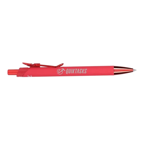Red (Rd) color option for Metallic Recycled Aluminum Soft Touch Gel Pen