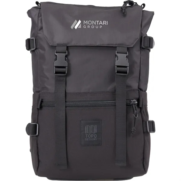 Black (Bk) color option for Topo Designs Recycled Rover 15" Laptop Backpack