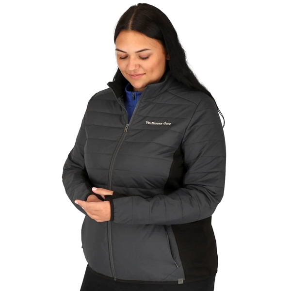 Grey Storm/Black (991) color option for Geneva Eco Hybrid Insulated Jacket Womens