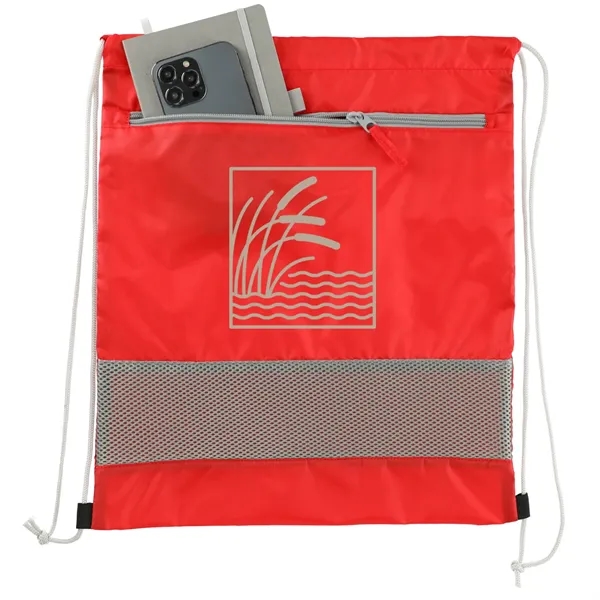 Red (Re) color option for Sparks Recycled Drawstring Bag
