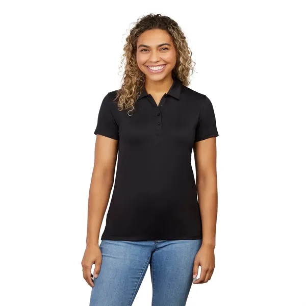 Gw Black (998) color option for Greatness Wins Athletic Tech Polo   Women's
