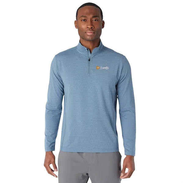 Superior Blue Heather (454) color option for Greatness Wins Core Tech Quarter Zip   Men's