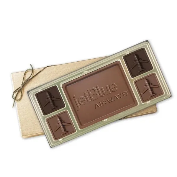 Gold color option for Custom Molded Chocolate Squares Gift Box