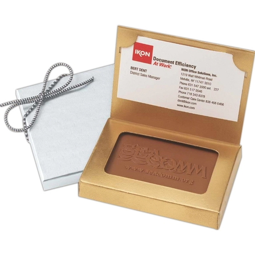 Photo of Custom Molded Rectangle Chocolate Cookie Business Card Box