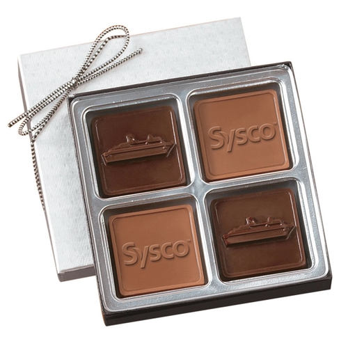 Main photo of Custom Molded Chocolate Squares Gift Box