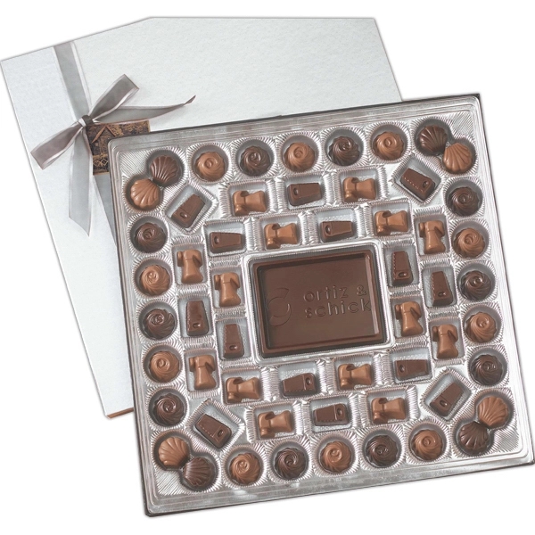 Silver color option for Large Custom Chocolate Delight Gift Box