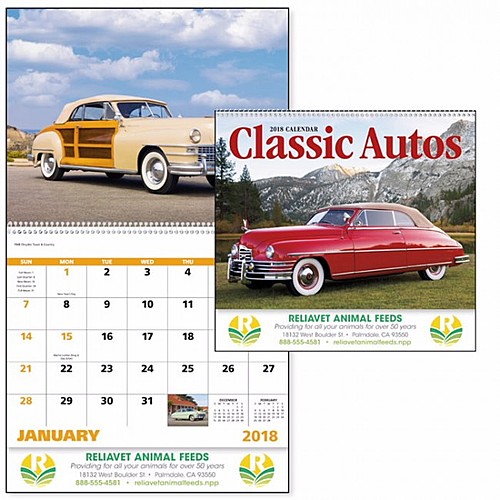 Photo of Classic Autos Spiral Calendar