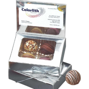 Photo of Assorted Truffles In Business Card Holder Gift Box