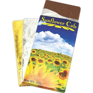 Photo of Custom Molded 3 Oz Chocolate Sleeve Bar