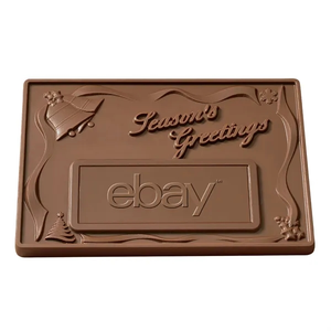 Photo of 1 Lb. 3 D Season Greetings Custom Molded Chocolate Bars