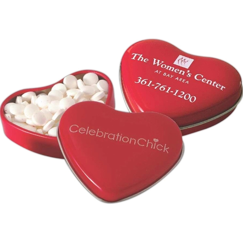 Main photo of Sweet Heart Shaped Tin Filled With Micro Mints®