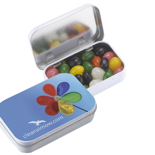 White color option for Assorted Jelly Beans In Rectangular Tin