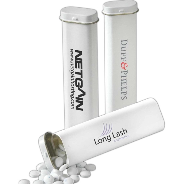 White color option for Silhouette Tin Filled With Micro Mints®