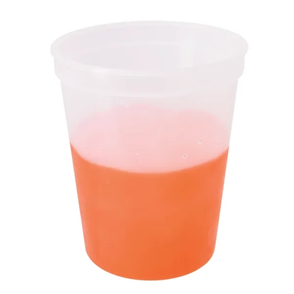 Clear(Orange) color option for Color Changing Stadium Cup 16 Oz