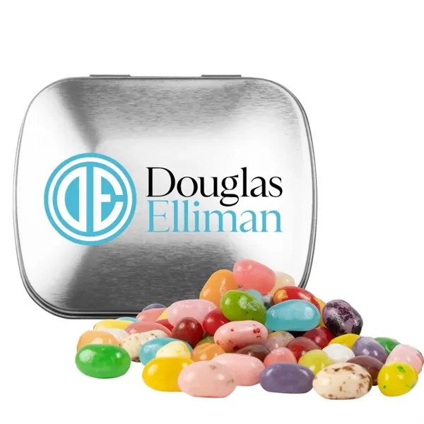 Silver color option for Domed Tin Filled With Jelly Belly® Beans