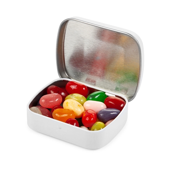 White color option for Domed Tin Filled With Jelly Belly® Beans